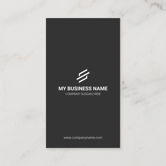 Sleek Black & White Minimalist Corporate 名刺 (裏面)