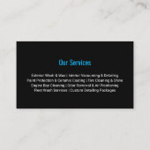 Sleek Blue Silver Car Wash Detailing 名刺 (裏面)