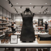 Sleek Camo Deep Black Dark Charcoal Tones Modern  エプロン