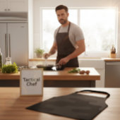 Sleek Camo Deep Black Dark Charcoal Tones Modern  エプロン