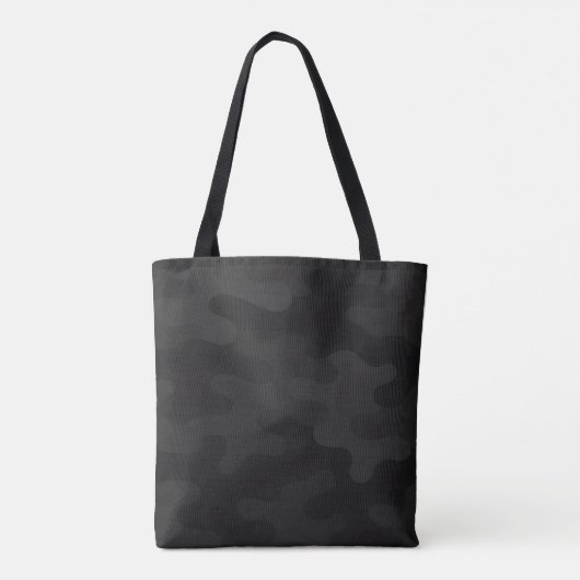 Sleek Camo Deep Black Dark Charcoal Tones Modern  トートバッグ (裏面)