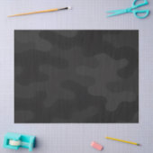 Sleek Camo Deep Black Dark Charcoal Tones Modern  薄葉紙 (クラフト)