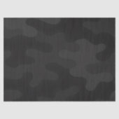 Sleek Camo Deep Black Dark Charcoal Tones Modern  薄葉紙 (正面)