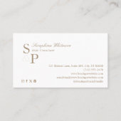 Sleek Chic Minimal Elegant Boutique Monogram Logo 名刺 (裏面)