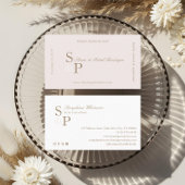 Sleek Chic Minimal Elegant Boutique Monogram Logo 名刺