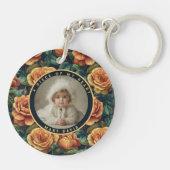 Sleek Christmas Gifts For Women Floral Rose キーホルダー (裏面)