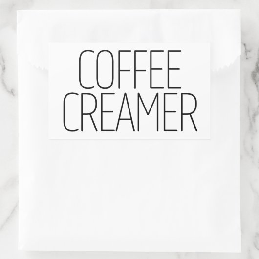 Sleek Coffee Creamer 長方形シール (バッグ)