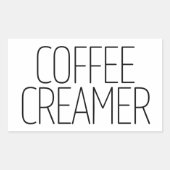Sleek Coffee Creamer 長方形シール (正面)
