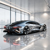 Sleek Concept Supercar Wall Decor カード