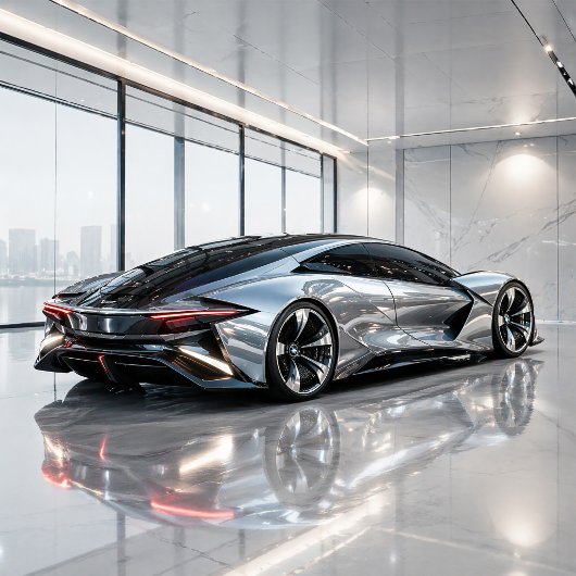 Sleek Concept Supercar Wall Decor カード