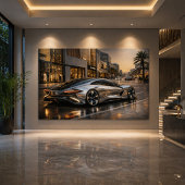 Sleek Concept Supercar Wall Decor カード