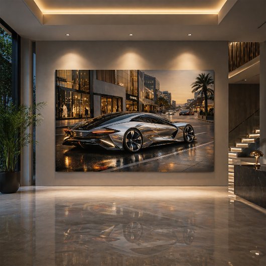 Sleek Concept Supercar Wall Decor カード