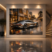 Sleek Concept Supercar Wall Decor カード
