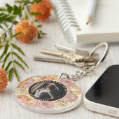 Sleek Dad Fathers Day Gifts Custom Photo Rose キーホルダー (正面右)