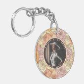 Sleek Dad Fathers Day Gifts Custom Photo Rose キーホルダー (正面左)