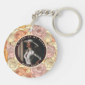 Sleek Dad Fathers Day Gifts Custom Photo Rose キーホルダー (裏面)