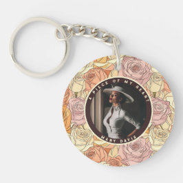 Sleek Dad Fathers Day Gifts Custom Photo Rose キーホルダー