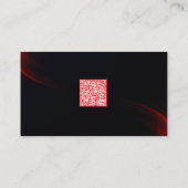 Sleek Dark Professional QR Code Networking Card 名刺 (裏面)