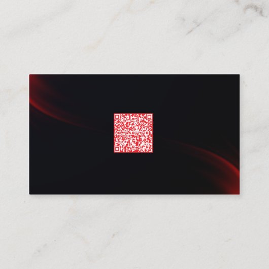 Sleek Dark Professional QR Code Networking Card 名刺 (裏面)