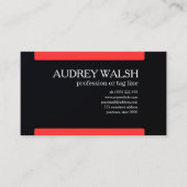 Sleek Dark Professional QR Code Networking Card 名刺 (正面)