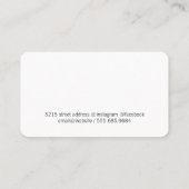 Sleek Font and Sophisticated Mint Green 名刺 (裏面)