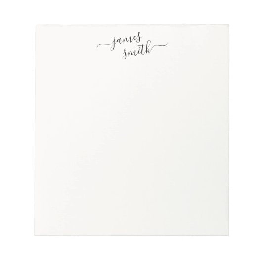 Sleek Formal Notepad Customized with Your Name ノートパッド (正面)
