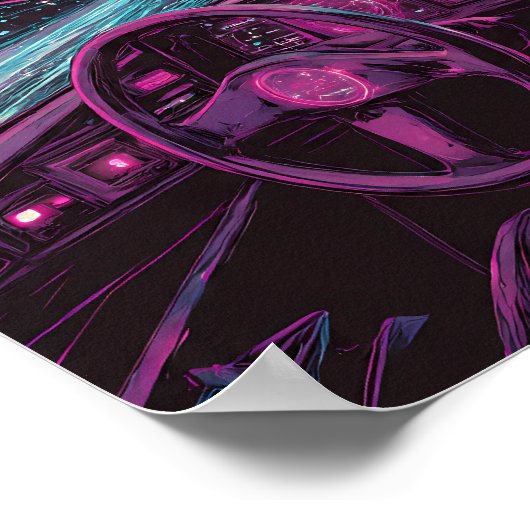 Sleek High-Tech Art: Digital Horizon Command Deck ポスター (角)