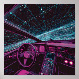 Sleek High-Tech Art: Digital Horizon Command Deck ポスター