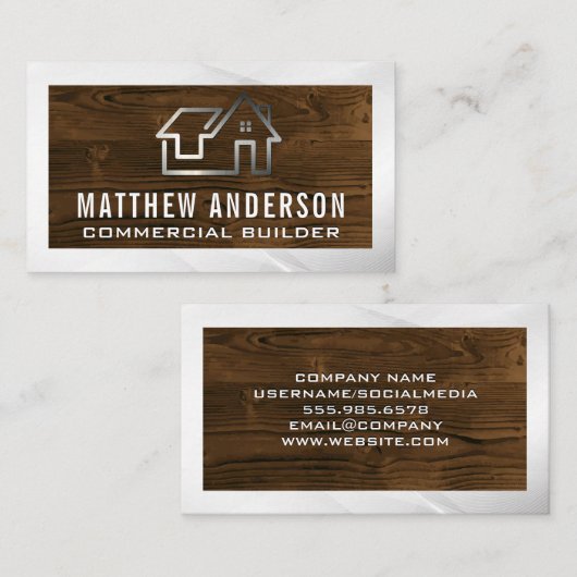 Sleek Home Logo | Wooden Boards 名刺 (正面/裏面)