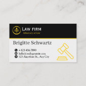 Sleek Law & Justice Business Card | Attorney 名刺 (裏面)