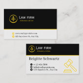 Sleek Law & Justice Business Card | Attorney 名刺 (正面/裏面)
