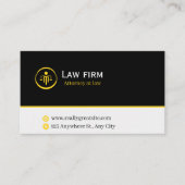 Sleek Law & Justice Business Card | Attorney  名刺 (正面)