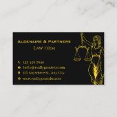 Sleek Law & Justice Business Card | Attorney 名刺 (裏面)