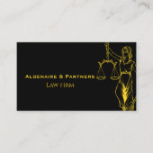 Sleek Law & Justice Business Card | Attorney 名刺 (正面)