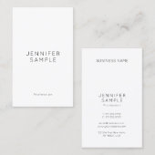 Sleek Minimalist Elegant Modern Template Vertical 名刺 (正面/裏面)