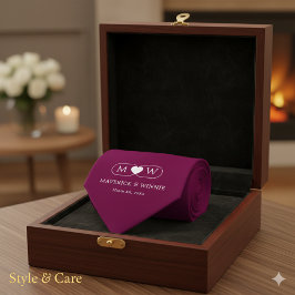 Sleek Minimalist Modern Wedding Burgundy ネクタイ