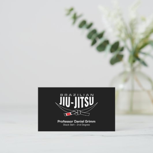 Sleek modern Brazilian Jiu-Jitsu Professor  名刺 (スタンド正面)