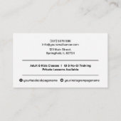 Sleek modern Brazilian Jiu-Jitsu Professor  名刺 (裏面)