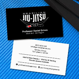 Sleek modern Brazilian Jiu-Jitsu Professor  名刺