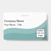 Sleek Modern Company Logo Staff Name Badges  バッジ (Back)