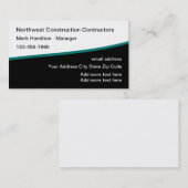 Sleek Modern Construction Service 名刺 (正面/裏面)