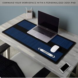 Sleek Navy Blue Executive Tech Desk Mat デスクマット