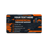 Sleek Obsidian Polygon Commercial Cleaning ラベル (正面)