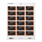 Sleek Obsidian Polygon Commercial Cleaning ラベル (フルシート)