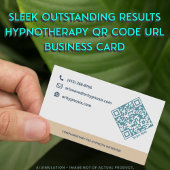 Sleek Outstanding Results Hypnotherapy QR Code URL 名刺
