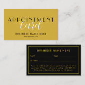 Sleek Professional Appointment Card for Scheduling 予約カード (正面/裏面)