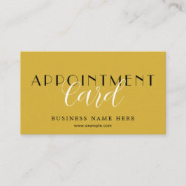 Sleek Professional Appointment Card for Scheduling 予約カード