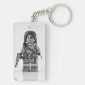 "Sleek Rectangle Keychain – Minimalist Design with キーホルダー (裏面)