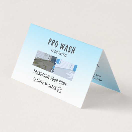 Sleek Residential Pressure Washing Before After 名刺 (正面)