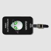 Sleek Sci-Fi UFO Alien Head ラゲッジタグ (正面横)